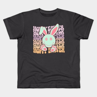 Hoppy Easter Funny Happy Bunny Easter Holiday 2024 Groovy Kids T-Shirt